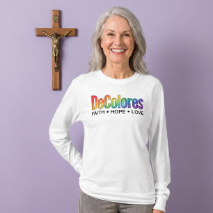 DeColores Cursillo Regenbogen Glaube Hoffnung Lieb T-Shirt
