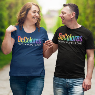 DeColores Cursillo Regenbogen Glaube Hoffnung Lieb T-Shirt