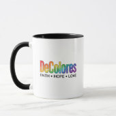 DeColores Cursillo Regenbogen Glaube Hoffnung Lieb Tasse (Links)