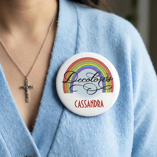 DeColores Cursillo Regenbogen Glaube Religion Button