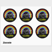 DeColores Cursillo Regenbogen Glaube Religion Runder Aufkleber (Blatt)