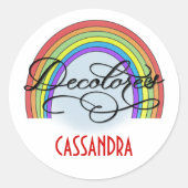 DeColores Cursillo Regenbogen Glaube Religion Runder Aufkleber (Vorderseite)