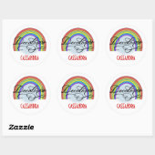 DeColores Cursillo Regenbogen Glaube Religion Runder Aufkleber (Blatt)