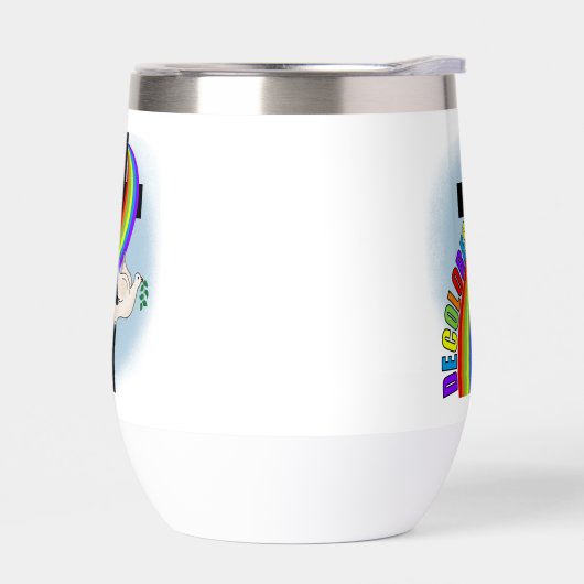 DeColores Cursillo Regenbogen mit Kreuz und Friede (Links)