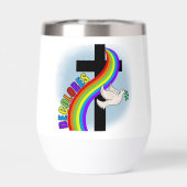 DeColores Cursillo Regenbogen mit Kreuz und Friede (Rückseite)