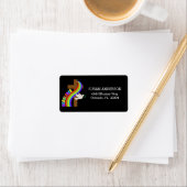 DeColores Cursillo Regenbogen mit Kreuz und Friede Adressaufkleber (Insitu)