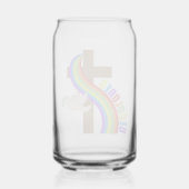 DeColores Cursillo Regenbogen mit Kreuz und Friede Dosenglas (Rückseite)