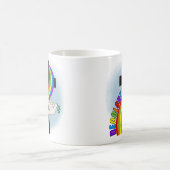 DeColores Cursillo Regenbogen mit Kreuz und Friede Kaffeetasse (Mittel)