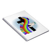DeColores Cursillo Regenbogen mit Kreuz und Friede Notizblock (Rechte Seite)