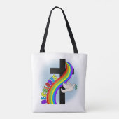 DeColores Cursillo Regenbogen mit Kreuz und Friede Tasche (Rückseite)