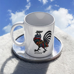 DeColores Cursillo Rooster Black Silhouette Kaffeetasse
