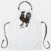 DeColores Cursillo Rooster Black Silhouette  Schürze (Vorderseite)
