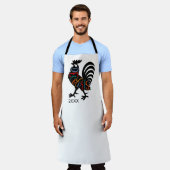 DeColores Cursillo Rooster Black Silhouette  Schürze (Getragen)