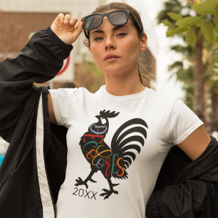 DeColores Cursillo Rooster Black Silhouette T-Shirt
