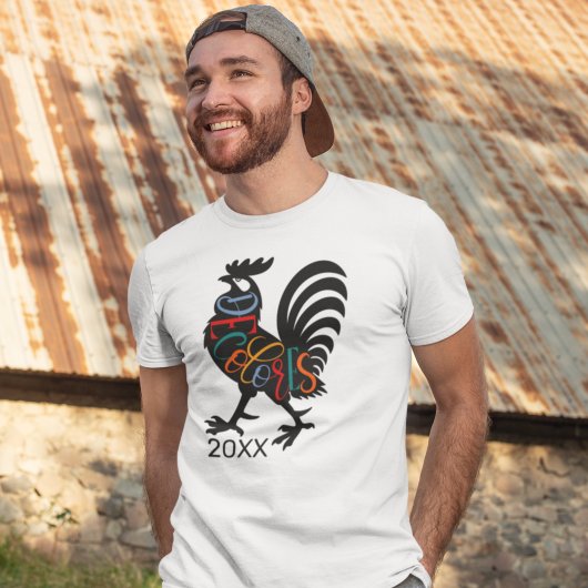 DeColores Cursillo Rooster Black Silhouette T-Shirt