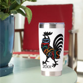 DeColores Cursillo Rooster Black Silhouette Thermobecher