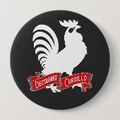 DeColores Cursillo Rooster Silhouette with Banner Button (Vorderseite)