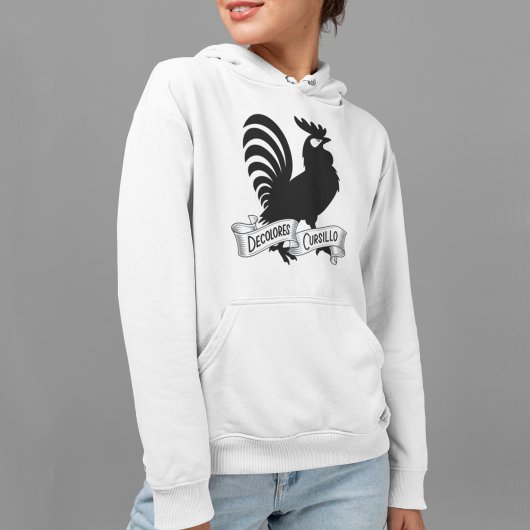 DeColores Cursillo Rooster Silhouette with Banner Hoodie