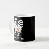 DeColores Cursillo Rooster White Silhouette Kaffeetasse (Vorderseite Links)