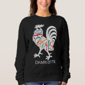 DeColores Cursillo Rooster White Silhouette Sweatshirt (Vorderseite)