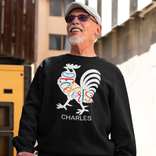 DeColores Cursillo Rooster White Silhouette Sweatshirt