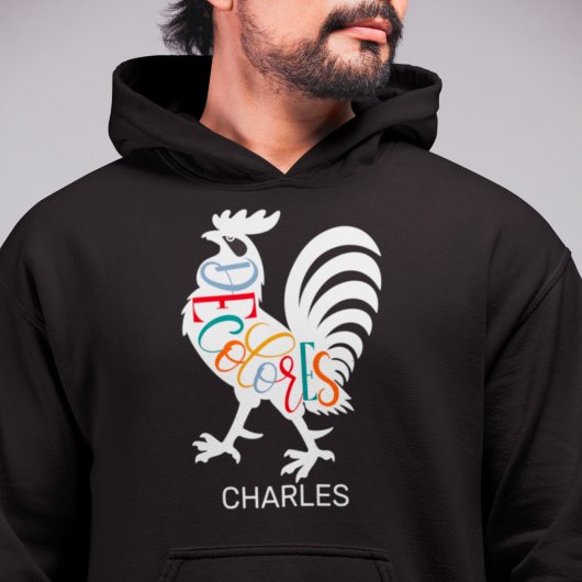 DeColores Cursillo Rooster White Silhouette Sweatshirt