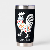 DeColores Cursillo Rooster White Silhouette Thermobecher (Vorderseite)