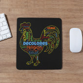 DeColores Cursillo Rooster Word Cloud Mousepad