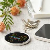 DeColores Cursillo Rooster Word Cloud Schlüsselanhänger (Seite)