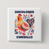 DeColores Cursillo-Vogelvolkskunst christlich Button (Vorderseite)