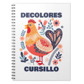 DeColores Cursillo Volkskunst Hahn Christlich Notizblock (Vorderseite)