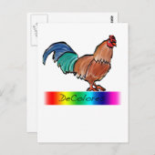 DeColores Hahn Postkarte (Vorne/Hinten)