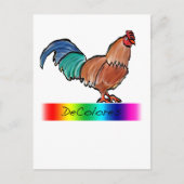 DeColores Hahn Postkarte (Vorderseite)