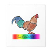 DeColores Rooster Notizblock (Vorderseite)