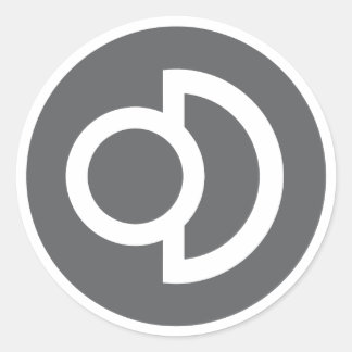 Deconbrio-Logo-Aufkleber Runder Aufkleber