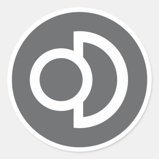 Deconbrio-Logo-Aufkleber Runder Aufkleber (Vorderseite)