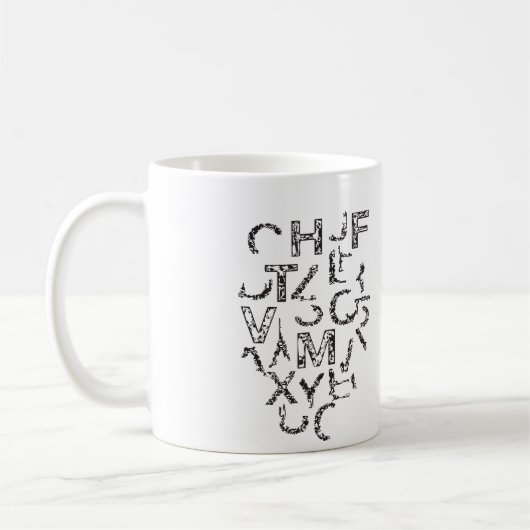 Deconstructed Alphabet Kaffeetasse (Links)