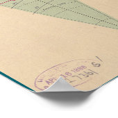 Deconstructed Earth Globe (1887) Poster (Ecke)