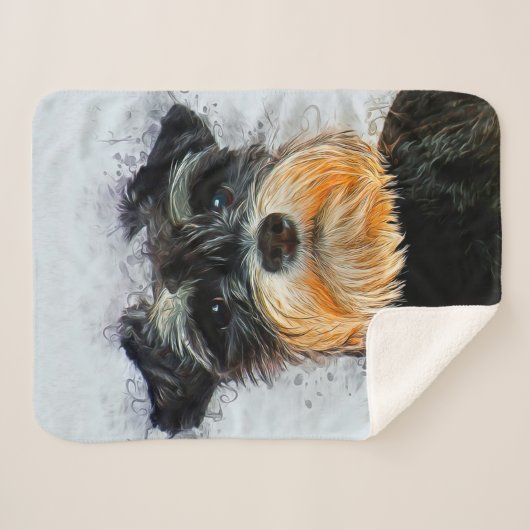 Décor Banket | Hund Lover | Niedlich Schnauzer Sherpadecke (Vorderseite (Horizontal))