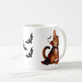 Decor Cute Abyssinian Cat Vampire Dracula Kaffeetasse (VorderseiteRechts)