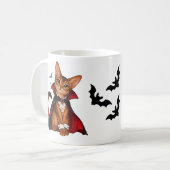 Decor Cute Abyssinian Cat Vampire Dracula Kaffeetasse (Vorderseite Links)