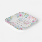 Decor der Tabelle für das Geschlecht rosa blau Pappteller (Gewinkelt)