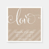 DECOR-Liebe mit elegantem Schriftzeichen Serviette (Vorderseite)