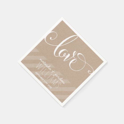 DECOR-Liebe mit elegantem Schriftzeichen Serviette (Ecke)