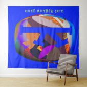 DECOR_NIEDLICH MOTHER GIFT_medium blue _RMDESIGNFL Wandteppich (Beispiel (Horizontal))