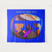 DECOR_NIEDLICH MOTHER GIFT_medium blue _RMDESIGNFL Wandteppich (Vorderseite (Horizontal))