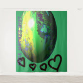 DECOR_NIEDLICH MOTHER GIFT_mediumGREEN_RMDESIGNFLO Wandteppich (Vorderseite)