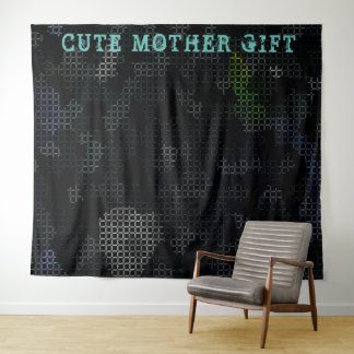 DECOR_Room_NIEDLICH MOTHER GIFT_BLACK_RMDESIGNFLO5 Wandteppich