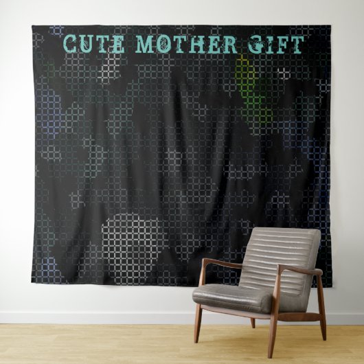 DECOR_Room_NIEDLICH MOTHER GIFT_BLACK_RMDESIGNFLO5 Wandteppich (Beispiel (Horizontal))