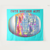 DECOR_Room_NIEDLICH MOTHER GIFT_BLUE_RMDESIGNFLO55 Wandteppich (Vorderseite (Horizontal))